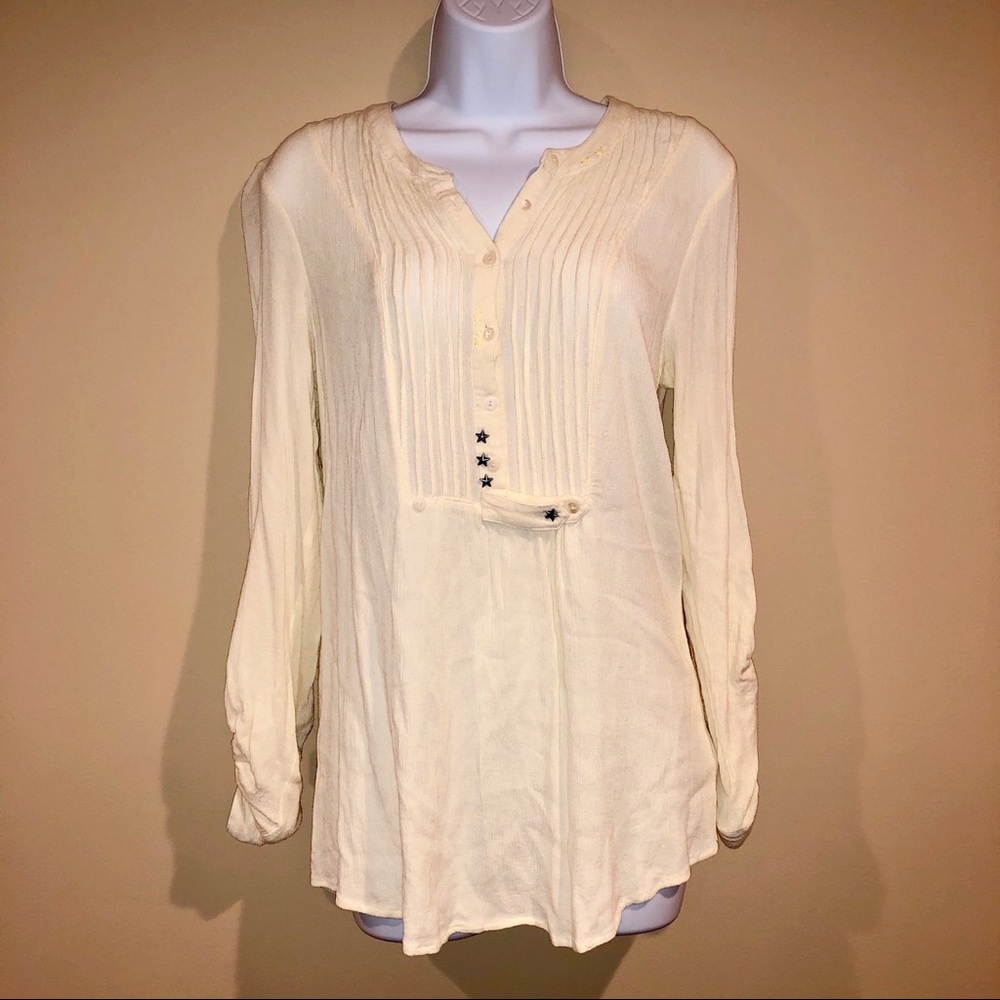 FREE PEOPLE Cream ⭐️ Tunic Top